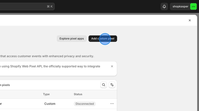 Set Up Custom Pixel for ProfitMetrics in Shopify - Step 4