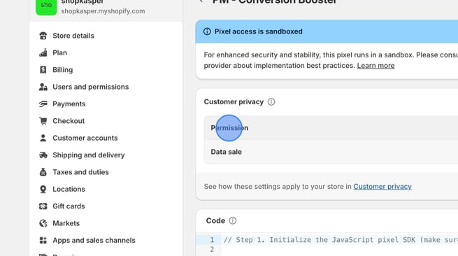 Set Up Custom Pixel for Shopify Conversion Tracking - Step 9