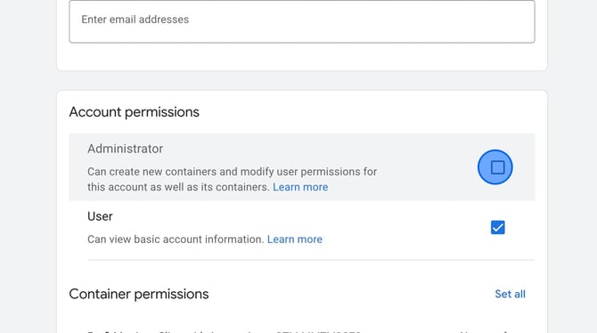 Setting Up Google Tag Manager Container Draft - Step 1