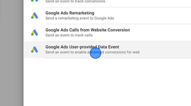 Setting Up User-Provided Data in Google Tag Manager - Step 11
