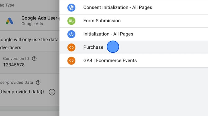 Setting Up User-Provided Data in Google Tag Manager - Step 15