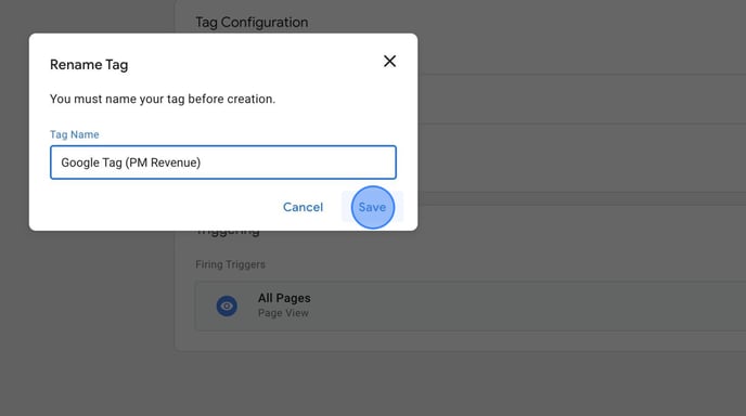 Setting Up a New Tag in Google Tag Manager - Step 16