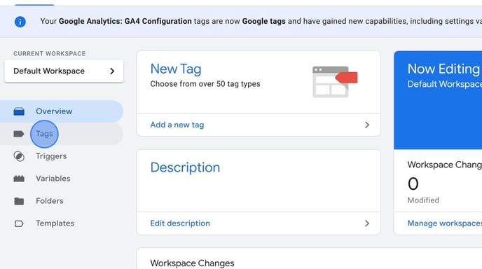 Setting Up a New Tag in Google Tag Manager - Step 2