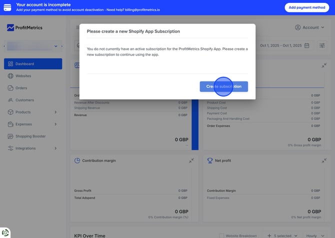 Sign Up for ProfitMetrics and Connect Your Shopify Store NEW - Step 15