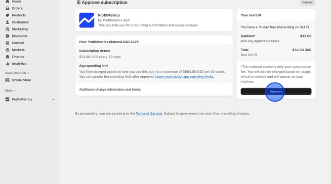 Sign Up for ProfitMetrics and Connect Your Shopify Store NEW - Step 16