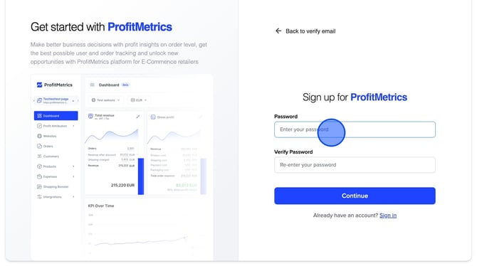 Sign Up for ProfitMetrics and Connect Your Shopify Store NEW - Step 5