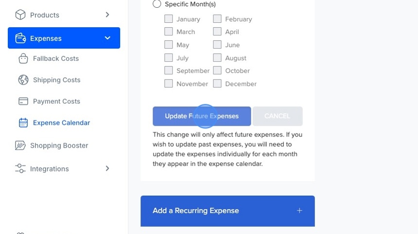 Expenses Update How to create/update recurring expenses in the expense calendar